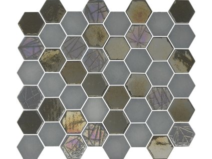 Skleněná mozaika TGM Mozaika GREY Mix Glossy