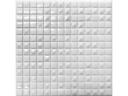 Skleněná mozaika Hisbalit Mozaika 103A PYRAMIDAL WHITE MIX