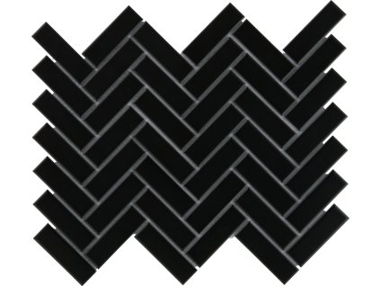 Keramická mozaika FIN Mozaika PARKET Black Mat