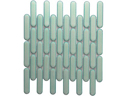 Keramická mozaika The Mosaic Factory Mozaika Kit Kat Light Green Speckle Oval