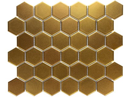 Keramická mozaika The Mosaic Factory Mozaika HEXAGON 5 Gold Matt