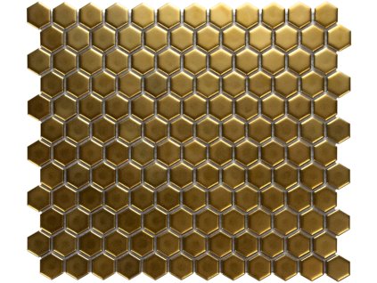Keramická mozaika The Mosaic Factory Mozaika HEXAGON 2 Gold Matt