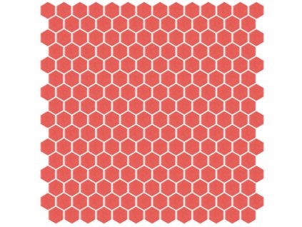 Skleněná mozaika Hisbalit Mozaika 177F KORAL SATINATO hexagony