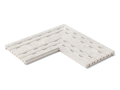 Dlažba k bazénu MAYOR Kryt žlabu roh RJ25 LAO BONE 25X50