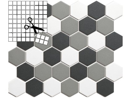LOH10MIX3 Black White Grey mix