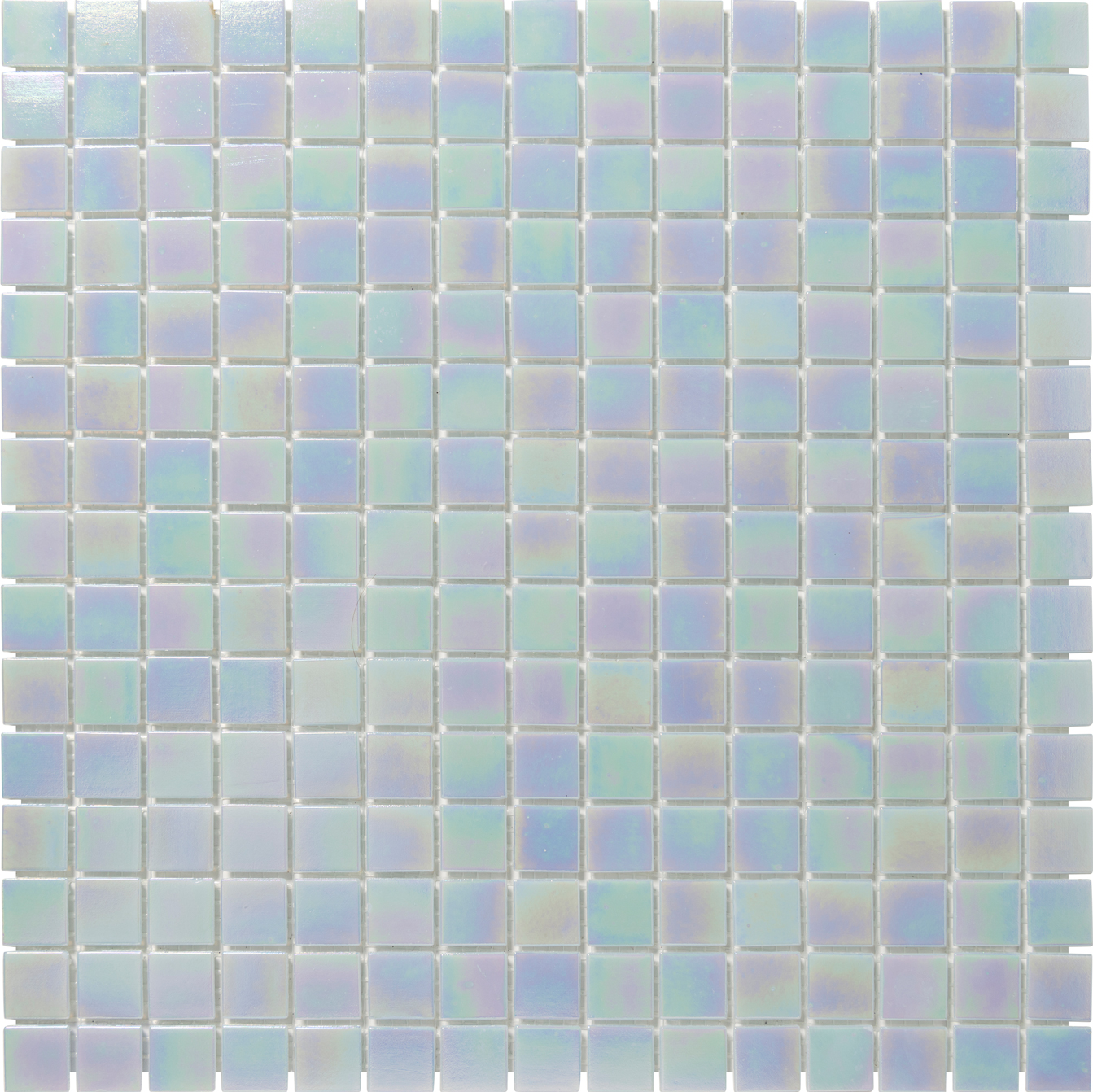Skleněná mozaika The Mosaic Factory GMP224 čtverec 2x2 modrá perleťová