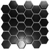 Keramická mozaika FIN Mozaika HEXAGON 5 Černá Mat