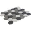 Keramická mozaika The Mosaic Factory Mozaika HEX 5 White Grey Black Mix