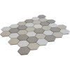 Keramická mozaika FIN Mozaika HEX 5 White Mix