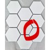 Keramická mozaika FIN Mozaika HEXAGON 10 Bílá Mat 2. jakost