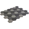 LOH10MIX1 London Hexagon 51x59 Dark Grey Mix dynamic