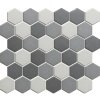 Keramická mozaika The Mosaic Factory Mozaika HEX 5 Dark Grey Mix