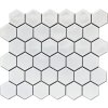 Keramická mozaika FIN Mozaika HEXAGON 5 Bílá Lesk