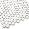 Keramická mozaika FIN Mozaika HEX 2 Bílá Mat