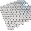 Keramická mozaika FIN Mozaika HEXAGON 2 Bílá Lesk