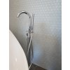 Keramická mozaika The Mosaic Factory Mozaika HEX5 Soft Grey Edge Glossy