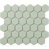 Keramická mozaika The Mosaic Factory Mozaika HEX5 Soft Green Edge Glossy