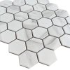 Keramická mozaika FIN Mozaika HEX5 Carrara Bílá Mat