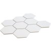 Keramická mozaika FIN Mozaika HEXAGON 10 Bílá Mat