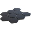 Keramická mozaika FIN Mozaika HEXAGON 10 Černá Mat