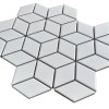 Keramická mozaika FIN Mozaika RHOMBUS L Bílá Mat