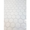 Keramická mozaika The Mosaic Factory Mozaika HEX5 Soft White Edge Glossy