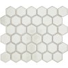 Keramická mozaika The Mosaic Factory Mozaika HEX5 Soft White Edge Glossy