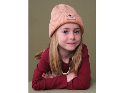 beechfield kids deep cuffed tonal patch beanie model