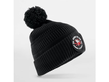 beechfield fan patch beanie Black