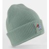beechfield kids deep cuffed tonal patch beanie Dusty Green