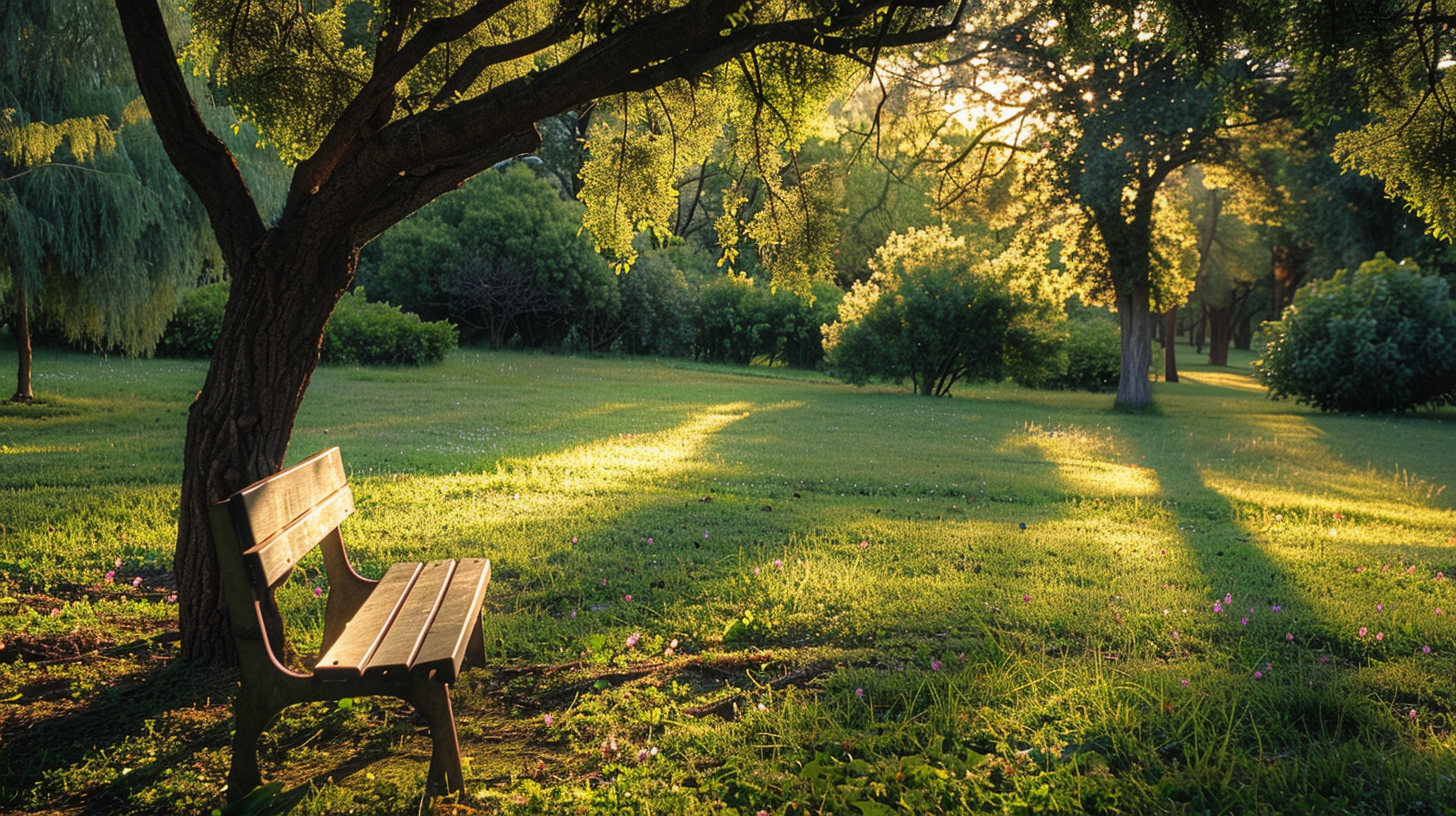 pansodomka_A_landscape_view_of_a_park_at_dusk_with_a_rustic_woo_4cc9695c-d544-4d3f-b3a8-7dfb16a3cce9
