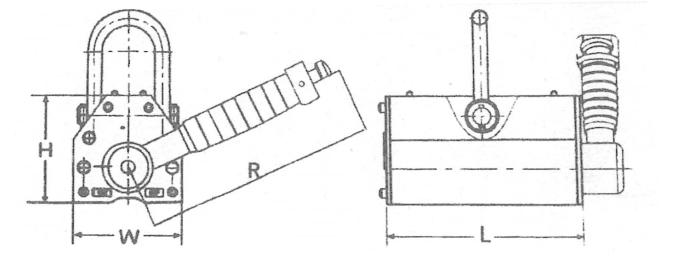 Břemenový magnet QX - schéma
