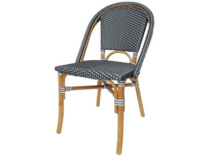 BISTRO - židle z ratanu, šedá