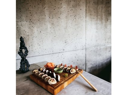 Moderní prkénko SUSHI - prkénko z teaku