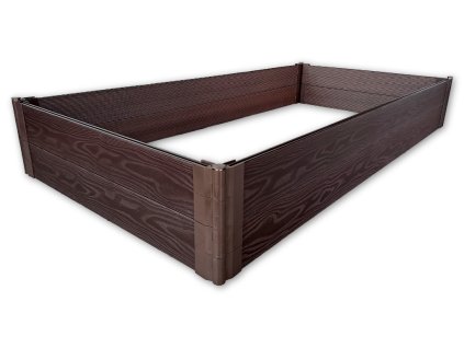 WPC vyvýšený záhon 200x100 cm, wenge Rozměr: 200x100x30 cm (Rozměr 200x100x30 cm)