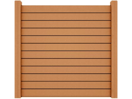 Nextwood Kompletní plotové pole WPC NEXTfence - teak Varianta: (Varianta 1 pole (2 sloupky))
