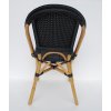 BISTRO - židle z ratanu, černá