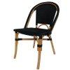 BISTRO - židle z ratanu, černá