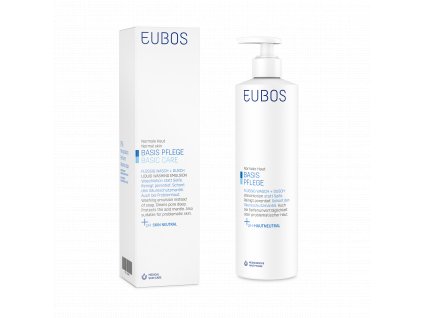 eubos basic care liquid washing emulsion blue with dispenser 400ml pp+sp 4021354031065 403106 100667 55 fr 303823 50 frle int original