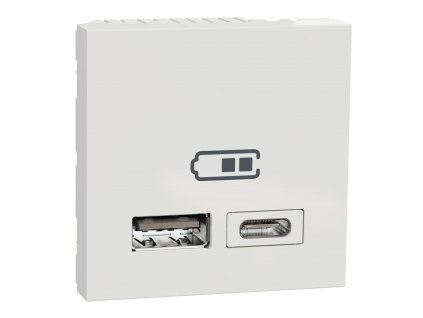 Nabíjecí USB konektor A+C 2.4A, 2M, Bílý