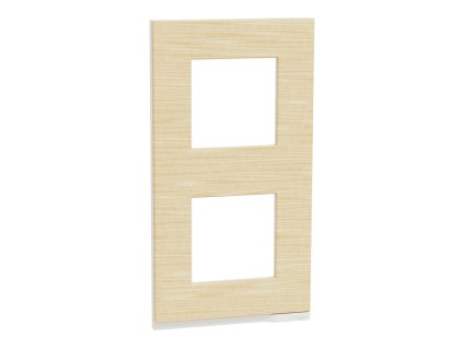 Unica Pure - Krycí rámeček dvojnásobný vertikální, Nordic Wood