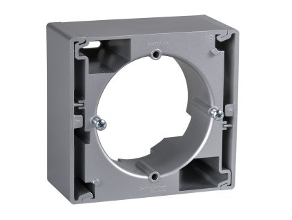 Sedna - Krabice pro povrchovou montáž jednonásobná, Aluminium