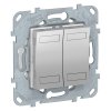 Unica - KNX tlačítko 2-nás., aluminium