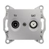 Sedna - Zásuvka TV/SAT průběžná 8dB, Aluminium
