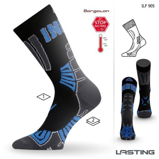 Středně dlouhá inlinová ponožka ILF barva: Černá, Velikost: 34-37