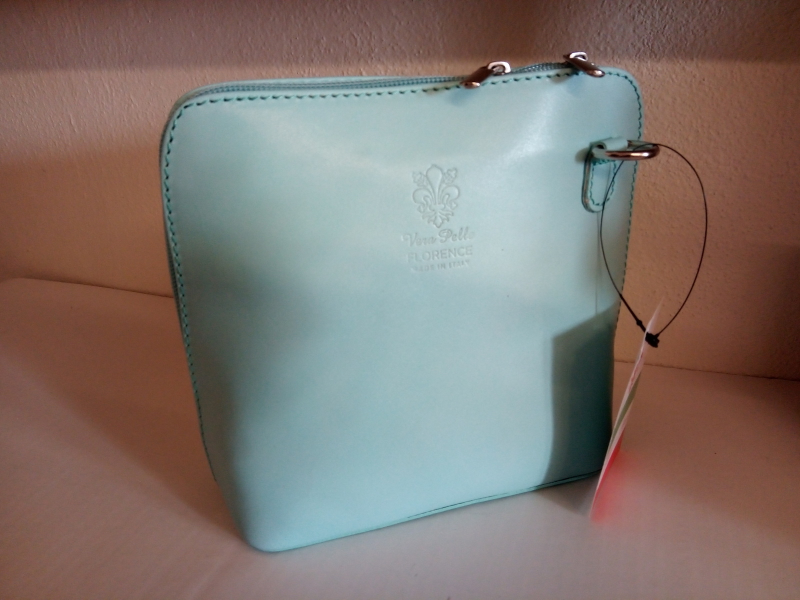 kabelka crossbody Vera Pelle Sima barva: mint