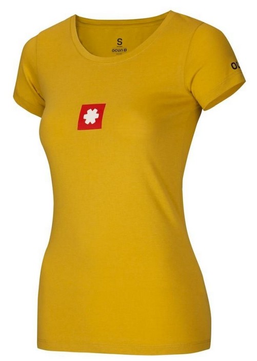 Logo Tee Women barva: Oil yellow, Velikost: XL