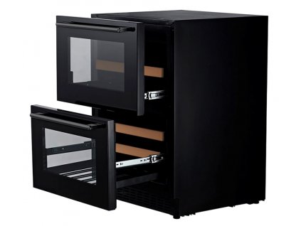 Vinotéka vestavěná WineCave 60DD Fullglass Black