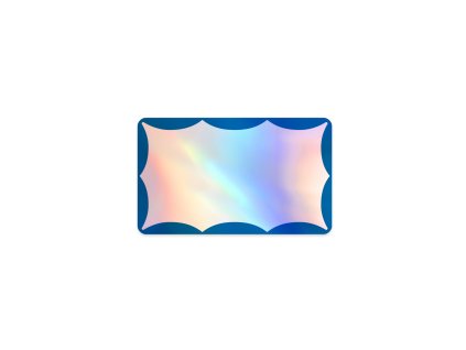 mr eggshell stickers holographic wavy blue 1