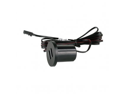 Nábytková zásuvka - modul, 2xUSB, čierna